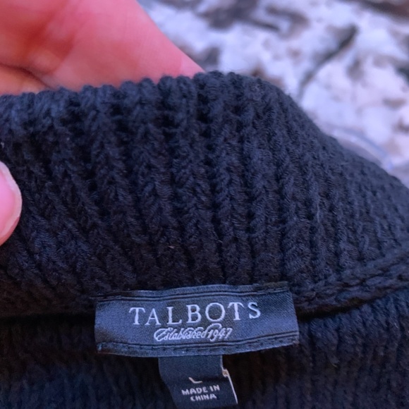 Talbots‎ shawl collar heavy cotton sweater. Worn 2x - Picture 5 of 5